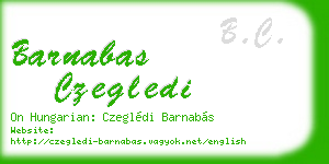 barnabas czegledi business card